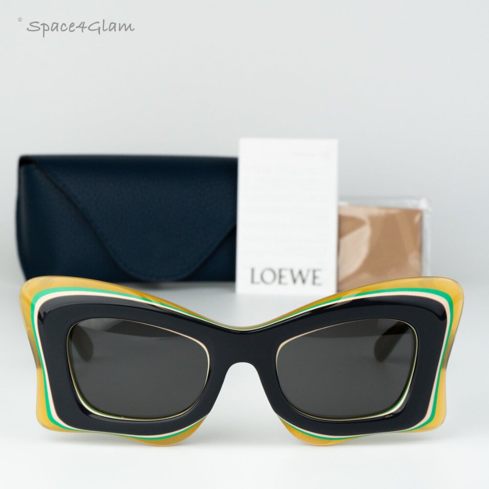 Loewe Men Sunglasses Grey Multicolor Cat Eye LW40140U 20A NEW AUTHENTIC